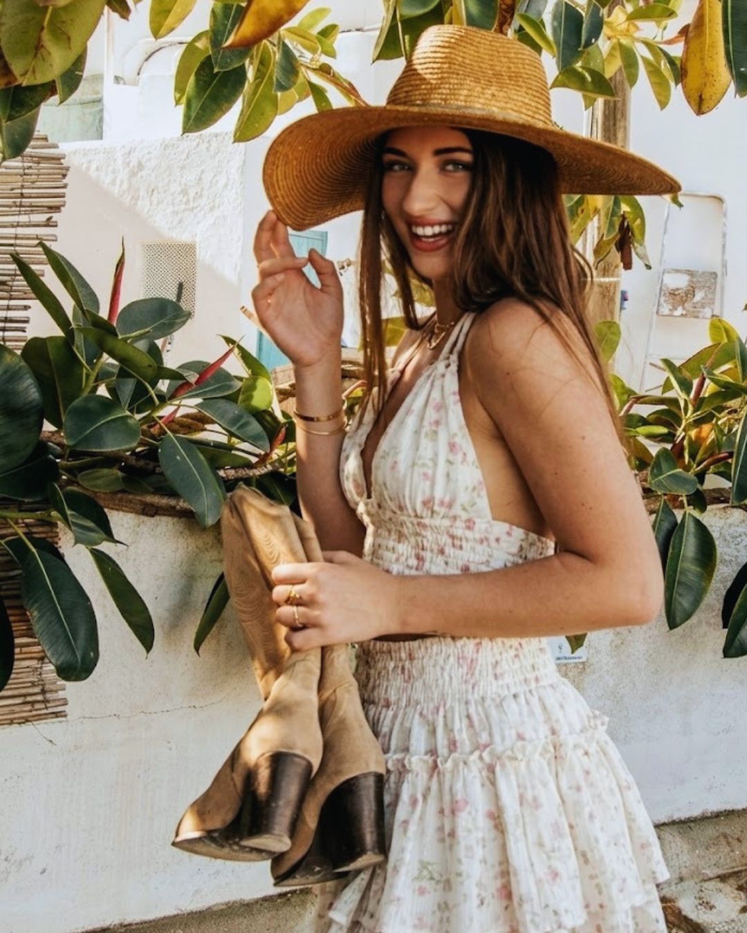 Conjunto Campestre Talea - Top Halter y Falda de Algodón
