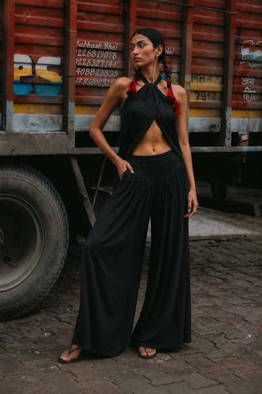 Asha Set - black top and pants