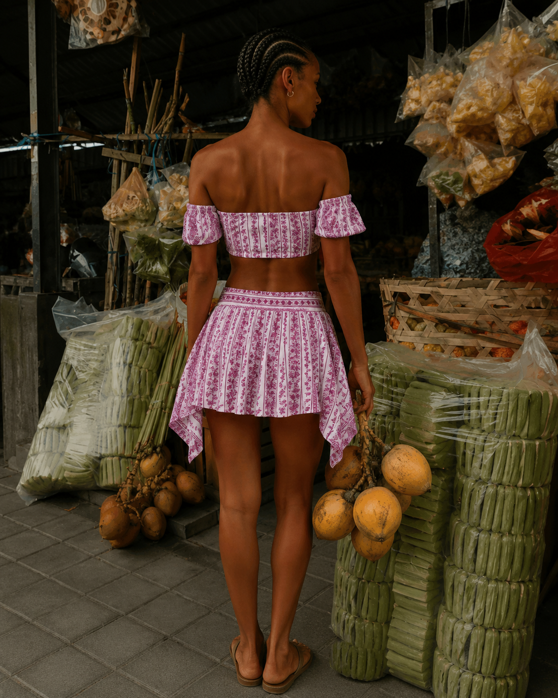 Canggu Pink Ikat Set