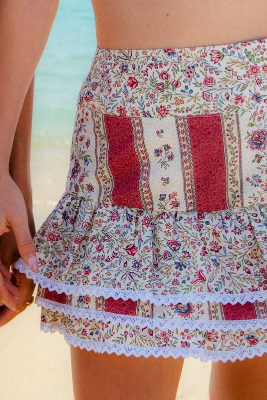 RAVELLO CHARM SKIRT RED